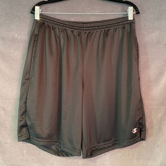 Champion Men's XL Black Mesh Athletic Shorts Gym Training - Picture 1 of 8